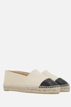 espadrilla Katty in canvas e pelle liscia