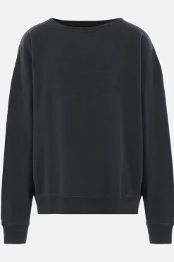 felpa oversize in jersey ricamo logo