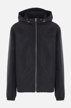 giacca a vento in nylon ricamo logo