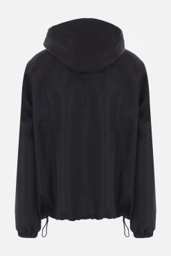 giacca a vento in nylon ricamo logo