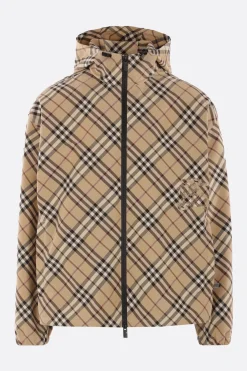 giacca a vento in twill Check