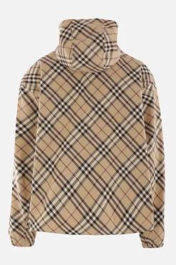 giacca a vento in twill Check