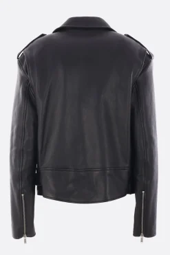 giacca biker imbottita in nappa