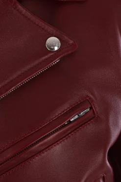 giacca biker in pelle