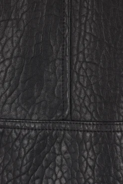 giacca biker in pelle martellata