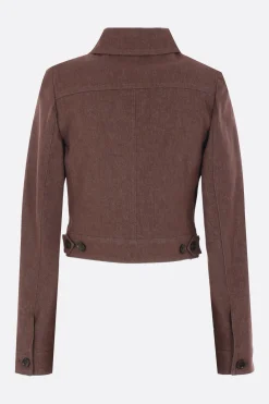 giacca cropped Carpa in denim