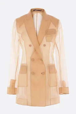 giacca doppiopetto Esopo in organza