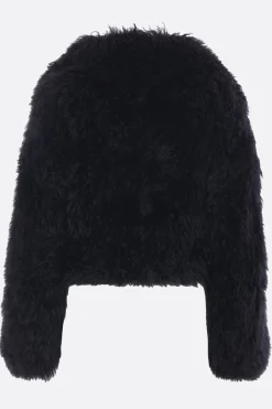 giacca in pelliccia effetto cashmere