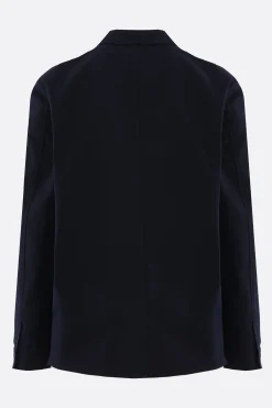 giacca monopetto in cotone pesante