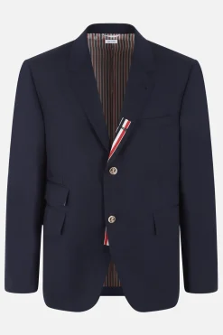 giacca monopetto in misto cotone