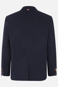 giacca monopetto in misto cotone