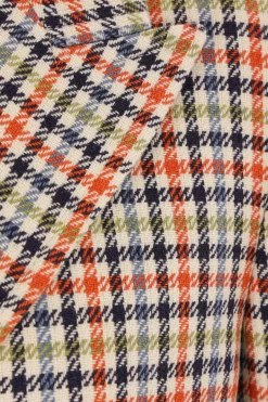 giacca monopetto in misto lana check