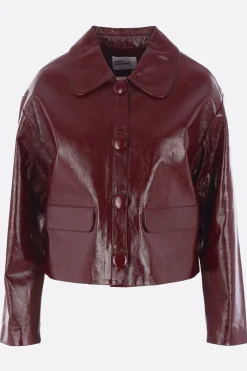 giacca monopetto in pelle