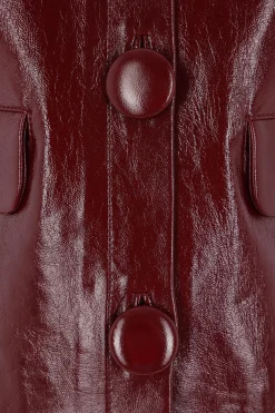 giacca monopetto in pelle