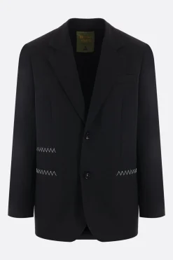 giacca monopetto in twill