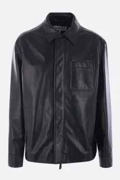 giacca-camicia in pelle