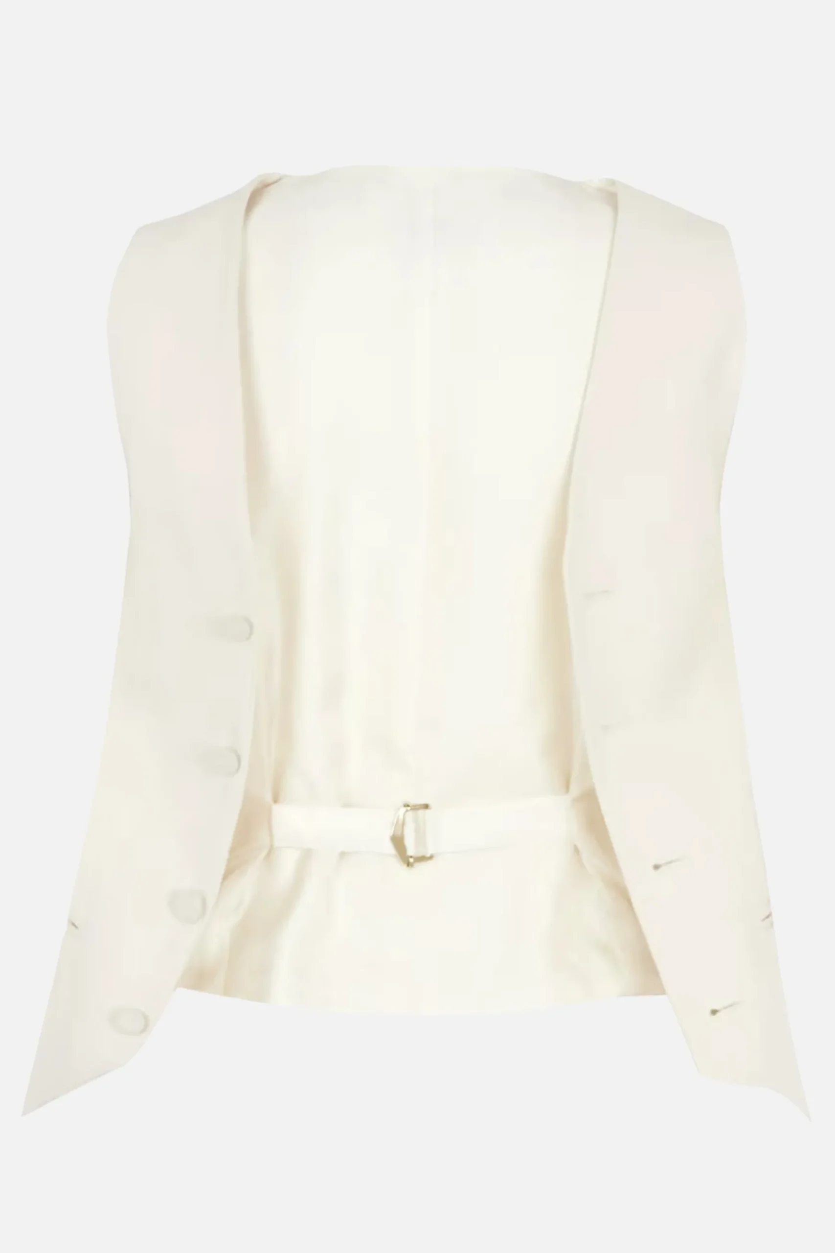 gilet in lana e cupro con pannelli