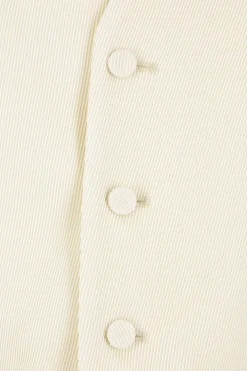 gilet in lana e cupro con pannelli
