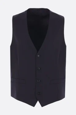 gilet monopetto in lana