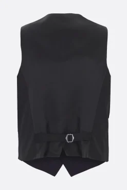 gilet monopetto in lana