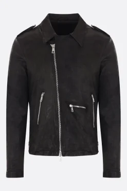 giubbotto biker in pelle