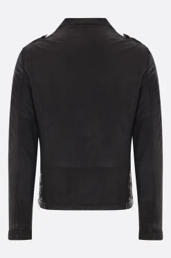 giubbotto biker in pelle