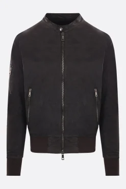 giubbotto biker in pelle