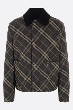giubbotto cropped trapuntato in cotone Check