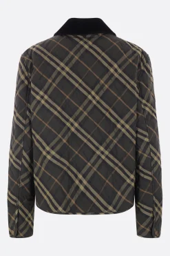 giubbotto cropped trapuntato in cotone Check