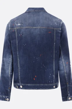 giubbotto Dan Jean in denim distressed