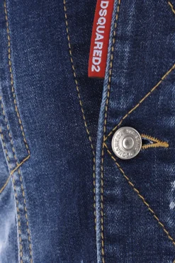 giubbotto Dan Jean in denim distressed