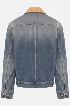 giubbotto full-zip in denim