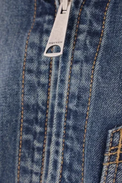 giubbotto full-zip in denim