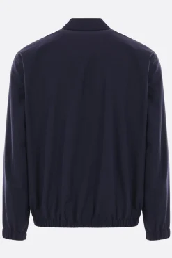 giubbotto full-zip in lana e cotone