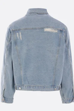 giubbotto in denim distressed