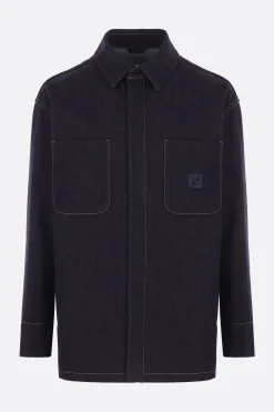 giubbotto in denim ricamo FF