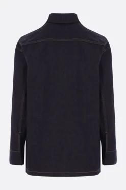 giubbotto in denim ricamo FF