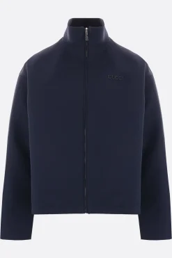 giubbotto oversize in lana tecnica patch Gucci