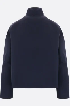 giubbotto oversize in lana tecnica patch Gucci