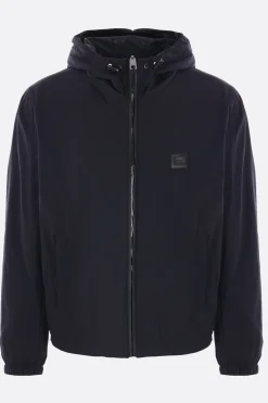 giubbotto reversibile in pelle e nylon