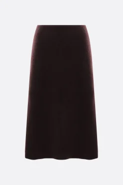 gonna a trapezio Ivaanka in cashmere e seta
