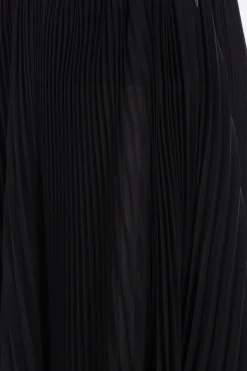 gonna midi asimmetrica in georgette plissé