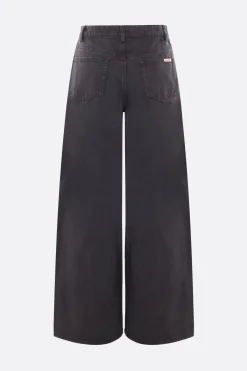 jeans a gamba ampia in denim con fiocchi