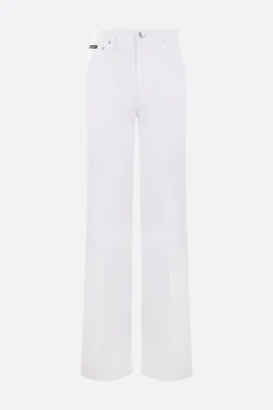 jeans a gamba ampia in denim