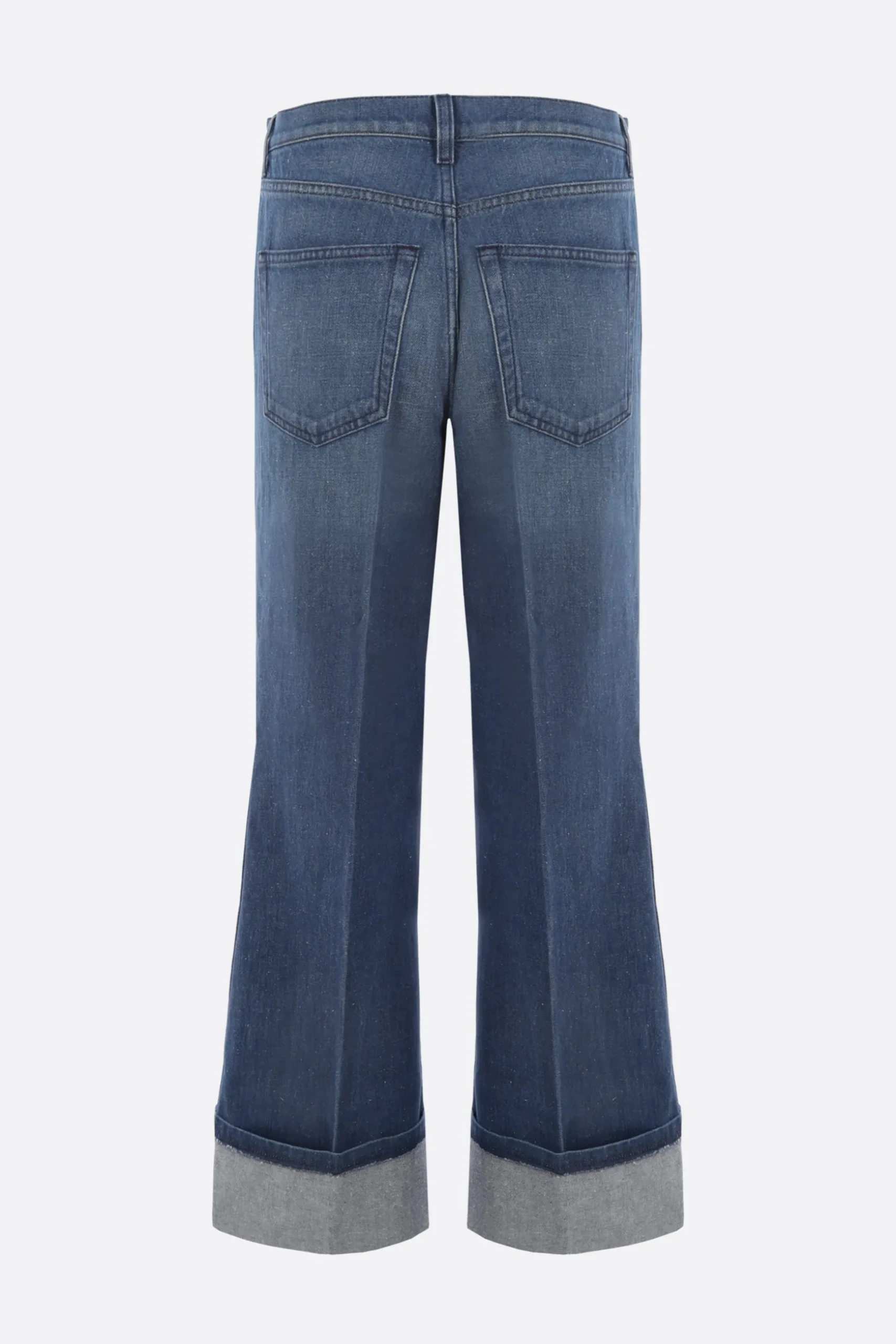 jeans a gamba ampia in denim