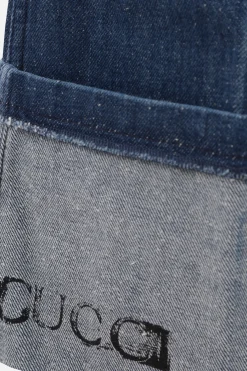 jeans a gamba ampia in denim