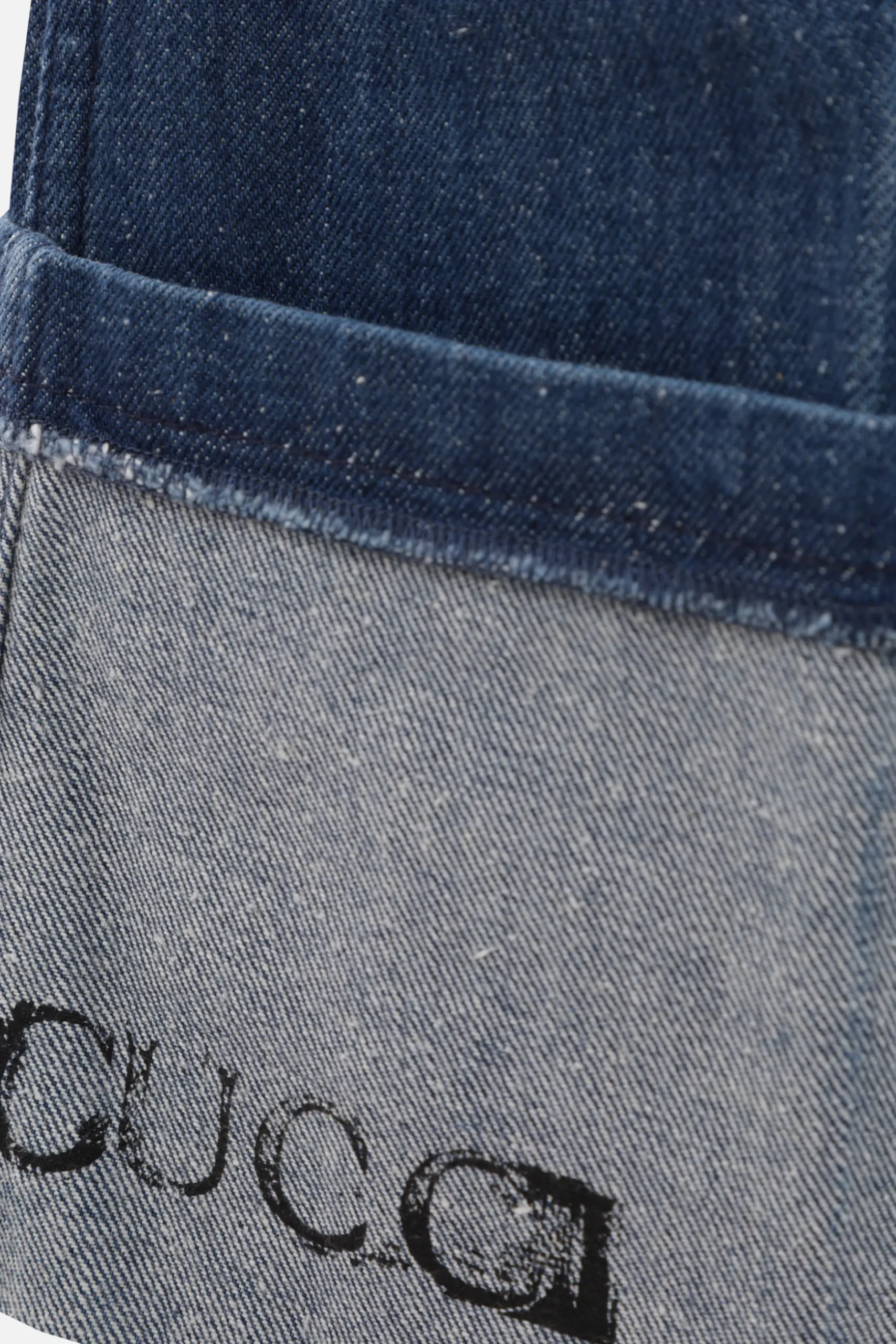 jeans a gamba ampia in denim