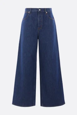 jeans a gamba ampia in denim