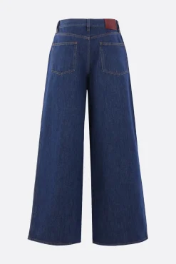 jeans a gamba ampia in denim