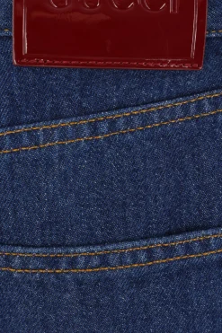 jeans a gamba ampia in denim